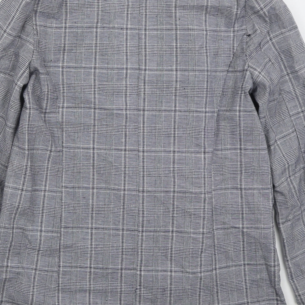 Primark Womens Blue Check Jacket Size 10