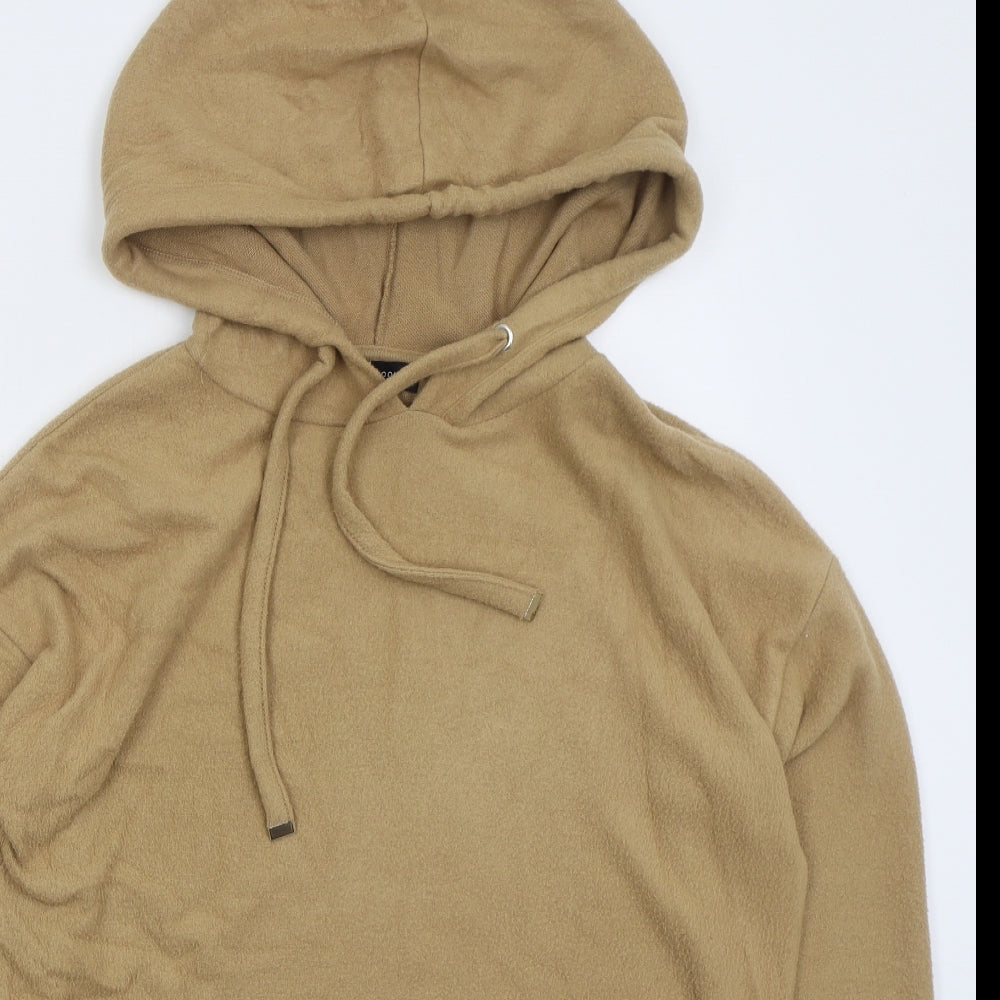 New Look Womens Beige Viscose Pullover Hoodie Size S Pullover