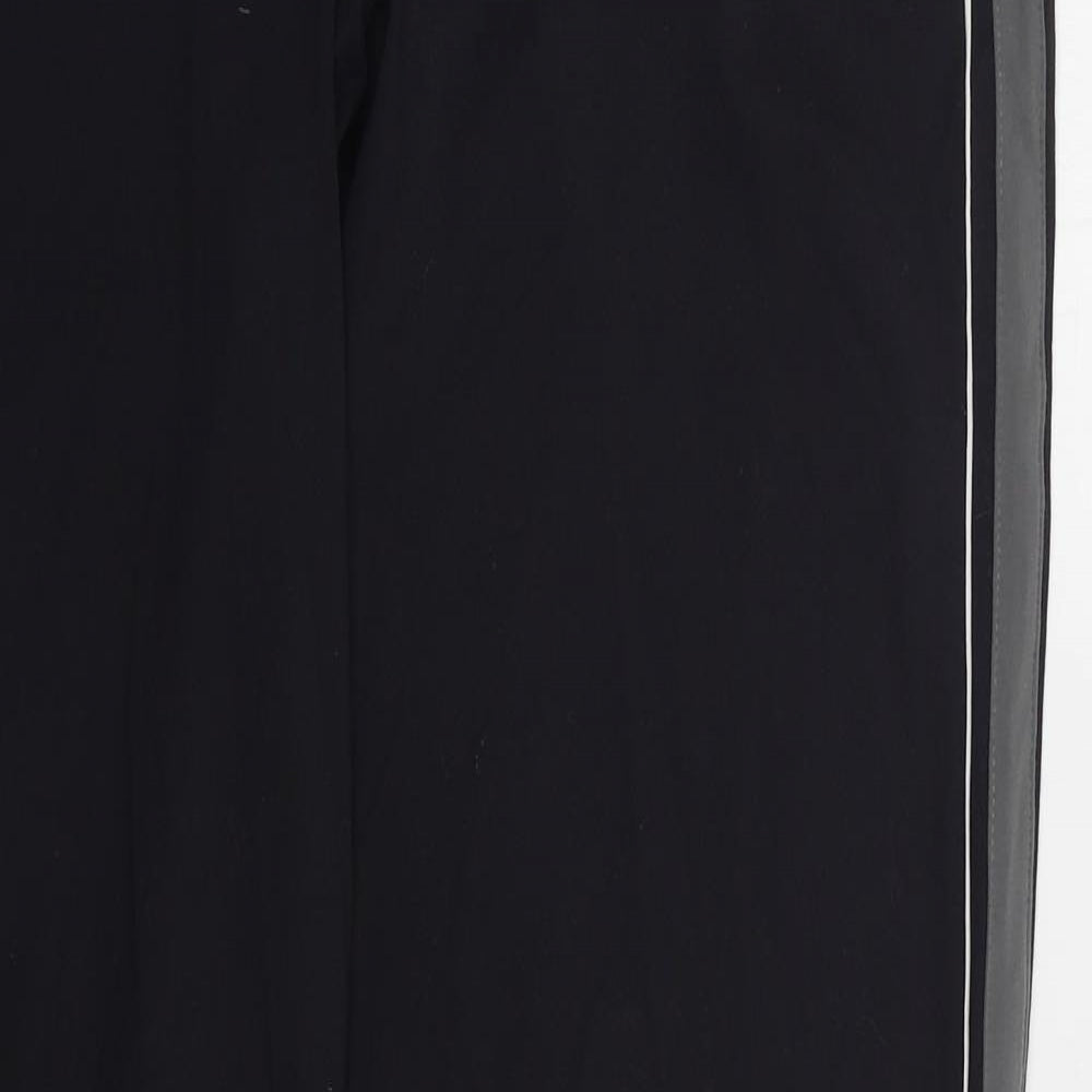 Marks and Spencer Womens Black Nylon Sweatpants Trousers Size 16 L32 in Regular