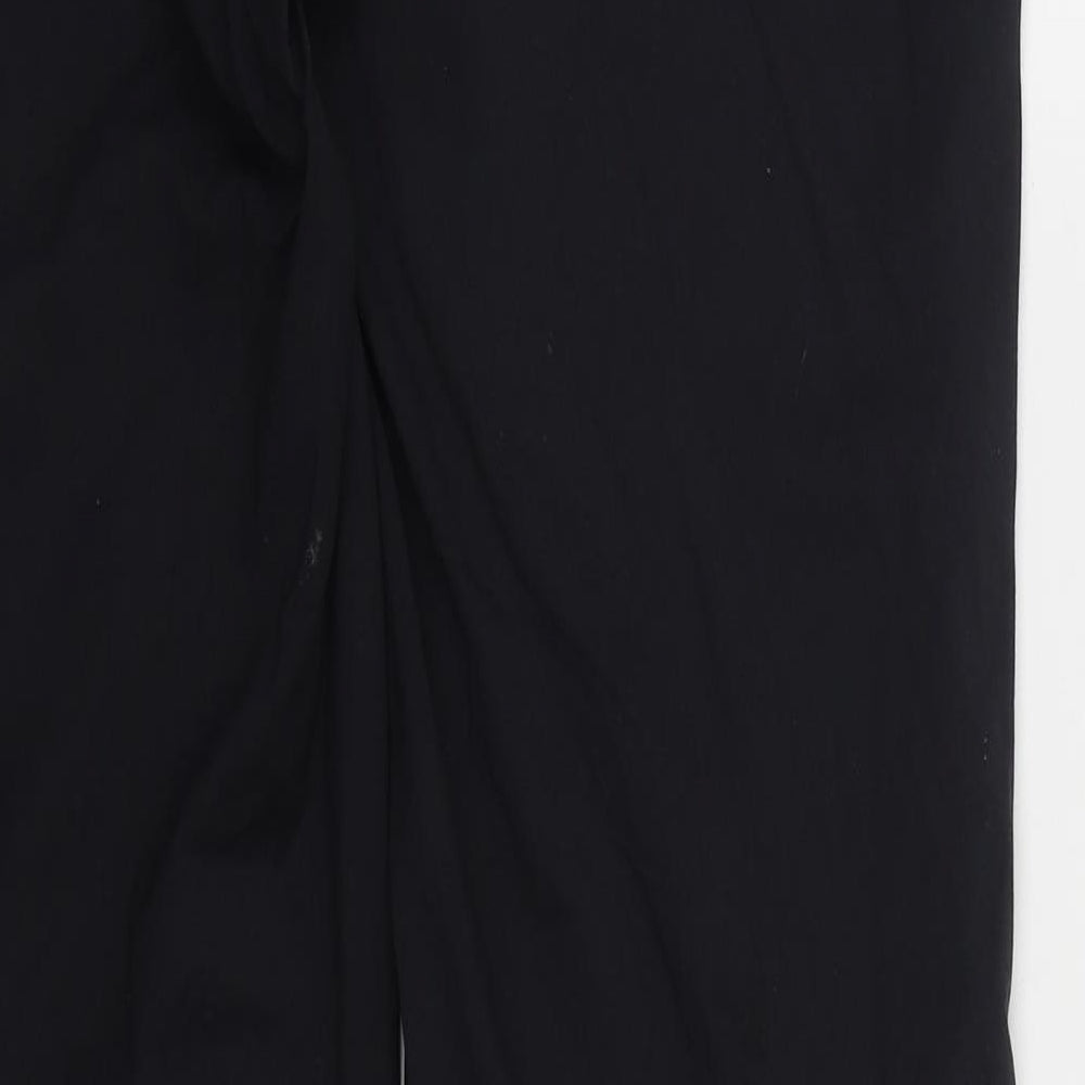 Marks and Spencer Womens Black Nylon Sweatpants Trousers Size 16 L32 in Regular