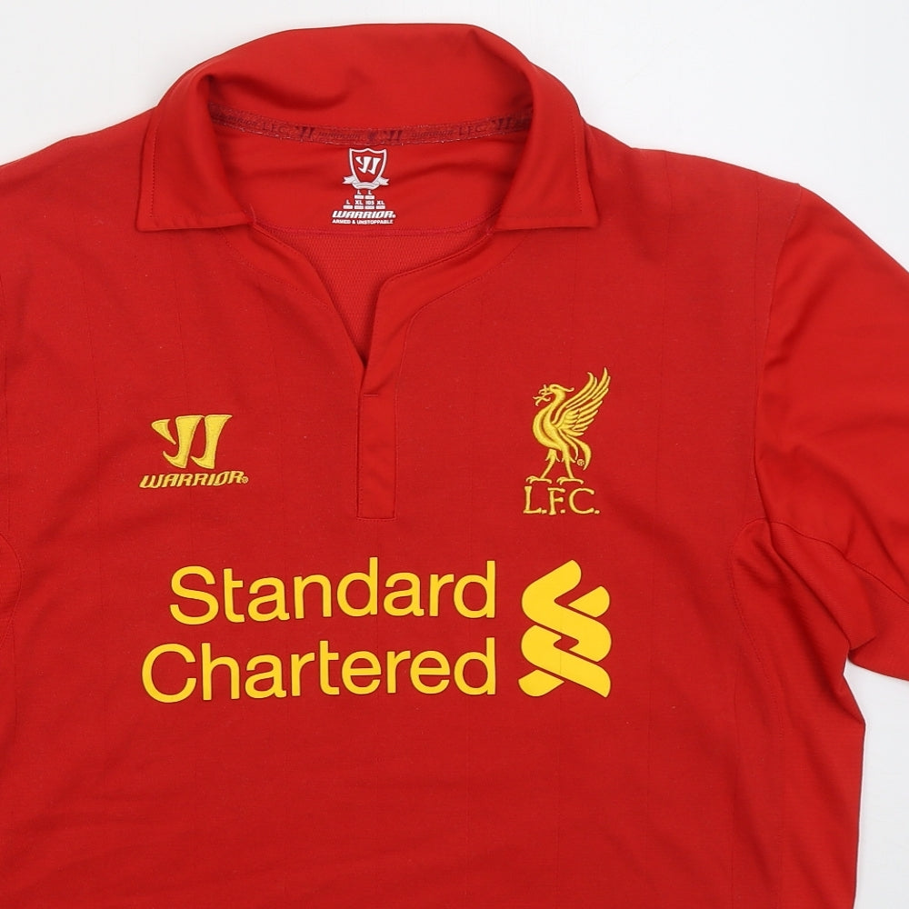 Warrior Mens Red Polyester Polo Size L Collared Pullover - LFC