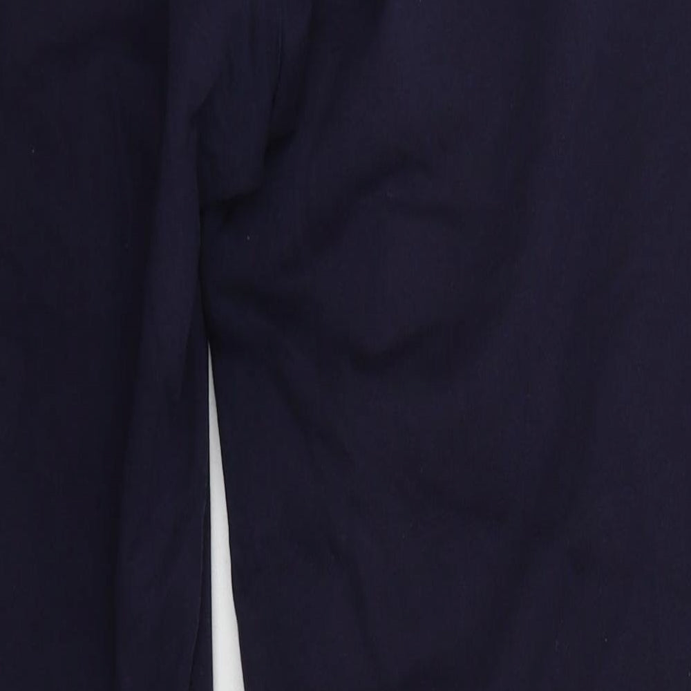 Marks and Spencer Womens Blue Cotton Sweatpants Trousers Size 16 L31 in Regular