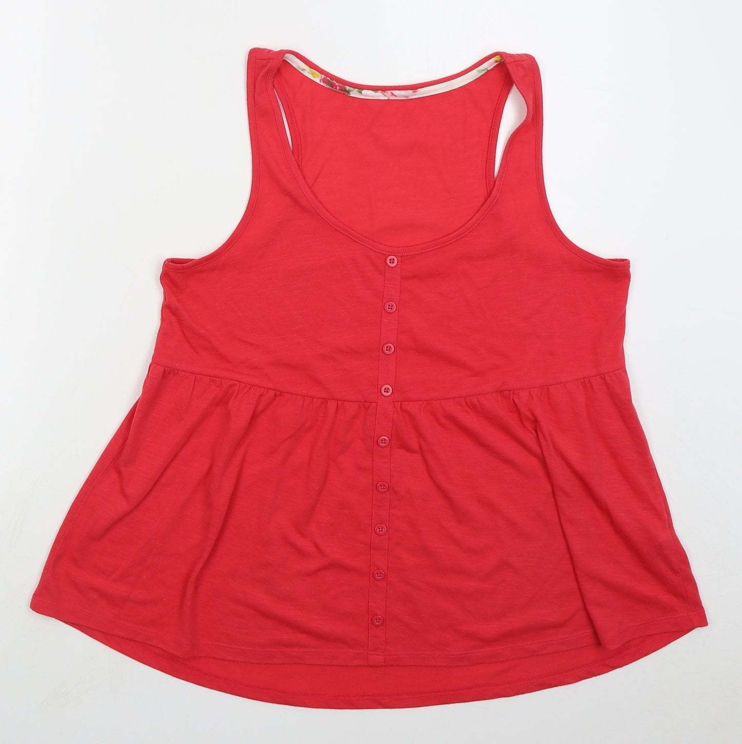 George Womens Pink Polyester Basic Tank Size 12 Round Neck