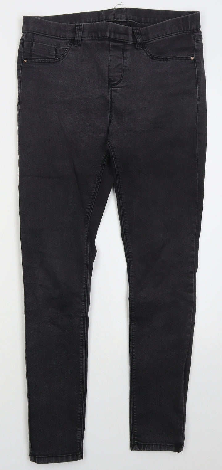 Preworn Womens Grey Cotton Skinny Jeans Size 31 in L28 in Regular