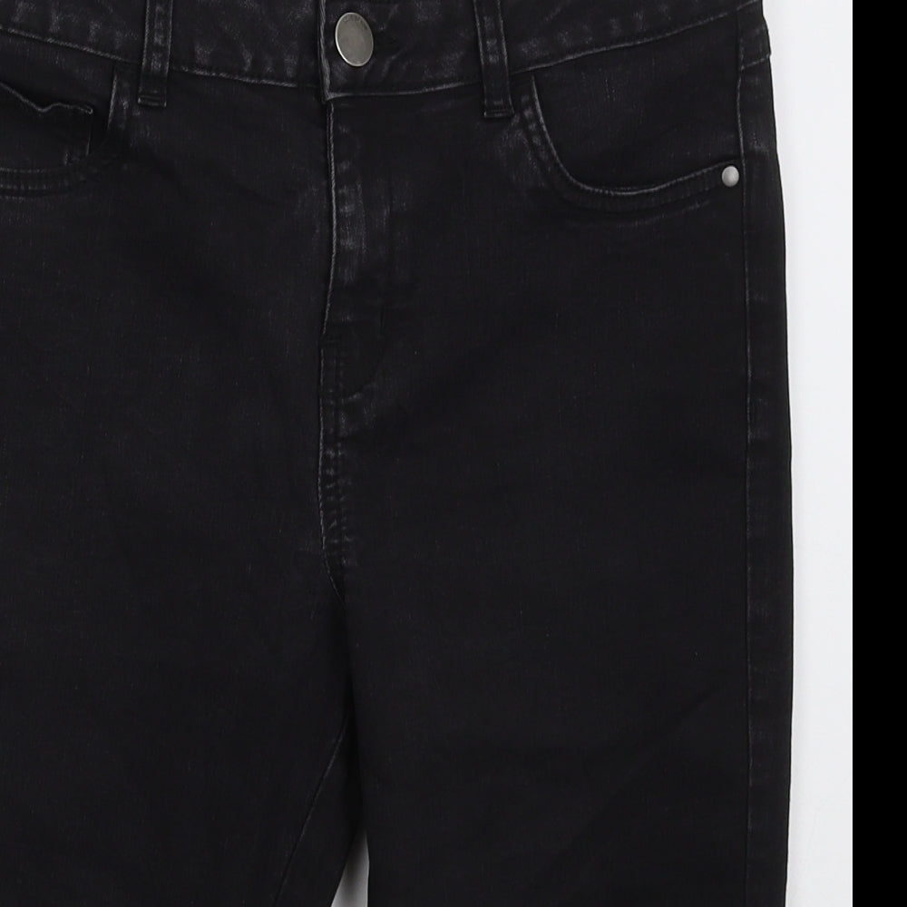 George Womens Black Cotton Bermuda Shorts Size 12 L13 in Regular Button