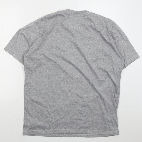 Lacoste Mens Grey Cotton T-Shirt Size 2XL Crew Neck