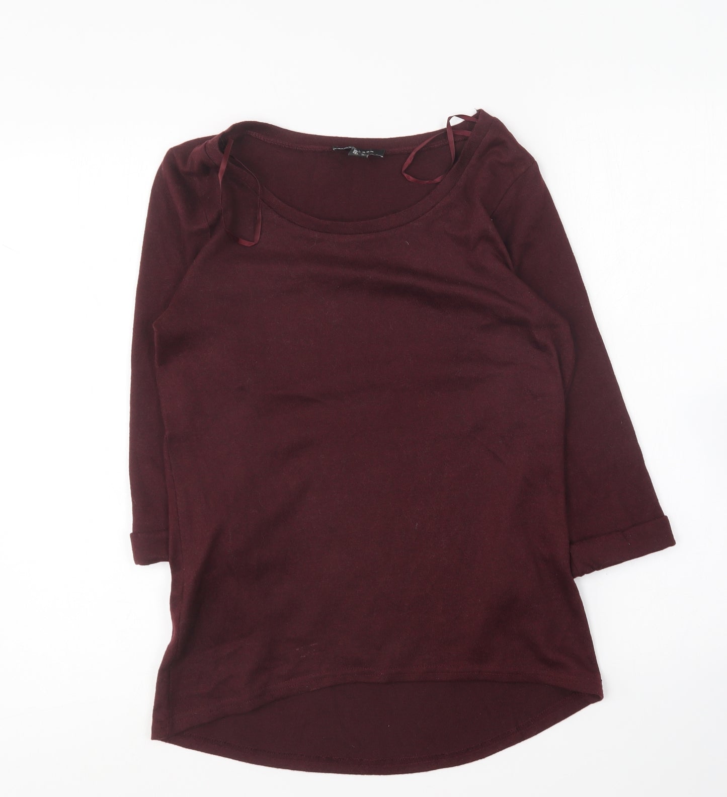 New Look Womens Purple Round Neck Polyester Pullover Jumper Size 6