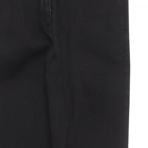 NEXT Womens Black Cotton Skinny Jeans Size 12 L28 in Regular