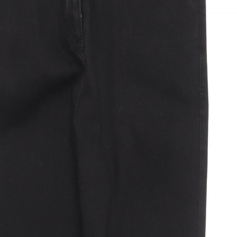 NEXT Womens Black Cotton Skinny Jeans Size 12 L28 in Regular