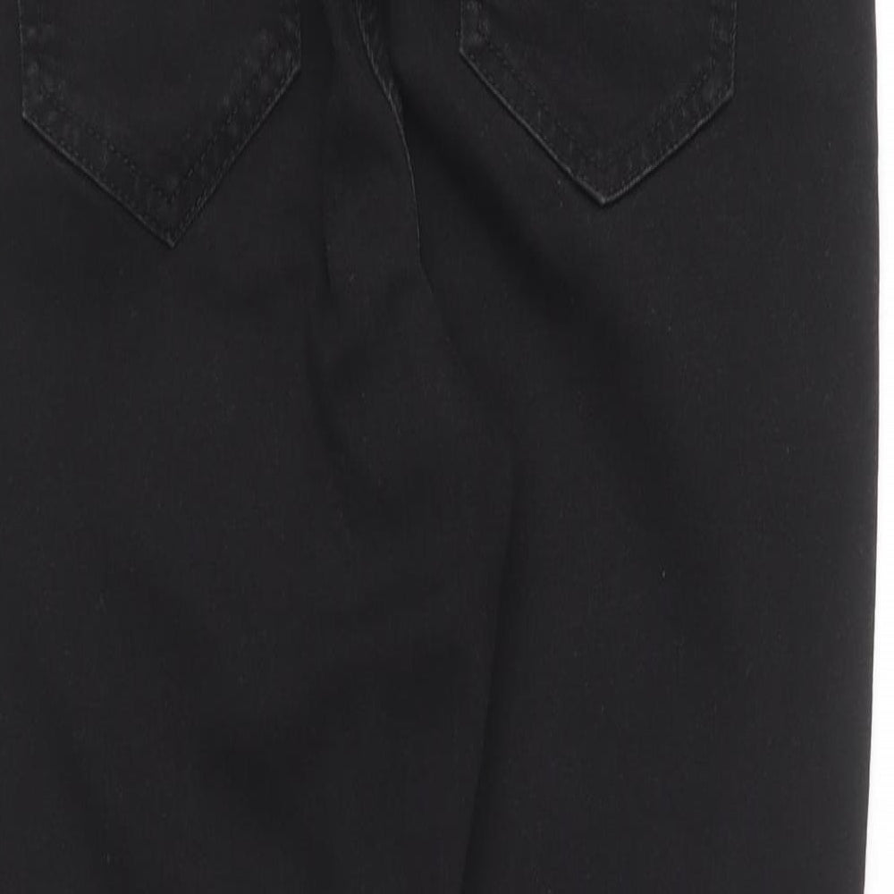 NEXT Womens Black Cotton Skinny Jeans Size 12 L28 in Regular