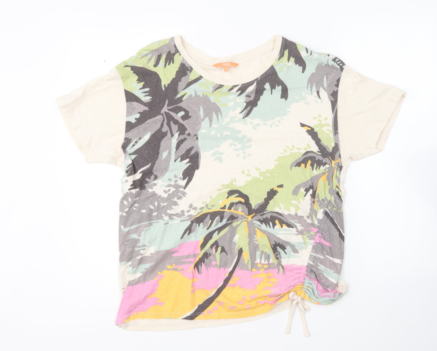 NEXT Womens Multicoloured Cotton Basic T-Shirt Size 14 Round Neck