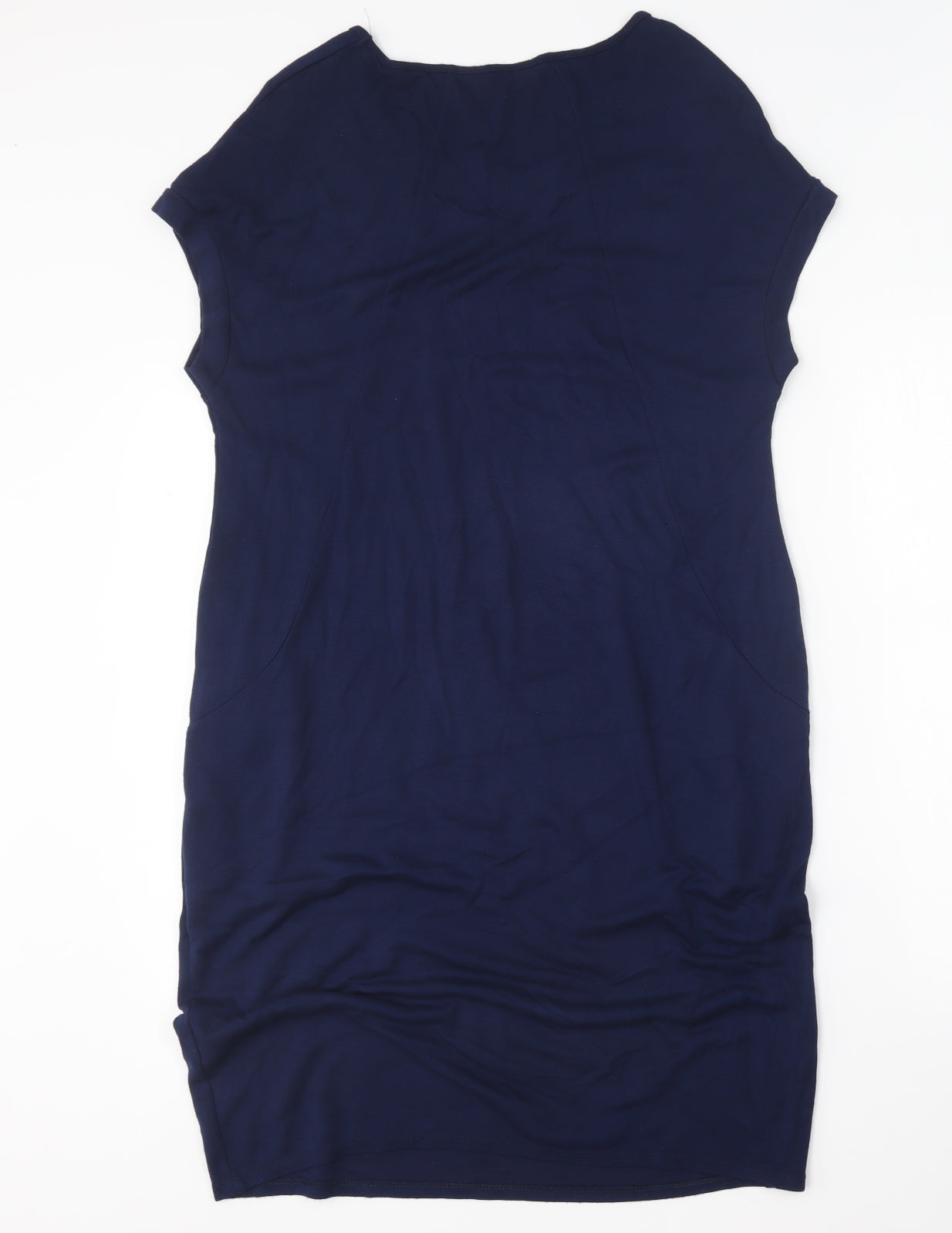 Roman Womens Blue Polyester Bodycon Size 16 Round Neck