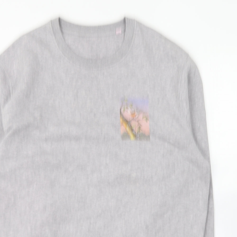 Preworn Mens Grey Cotton Pullover Sweatshirt Size XL