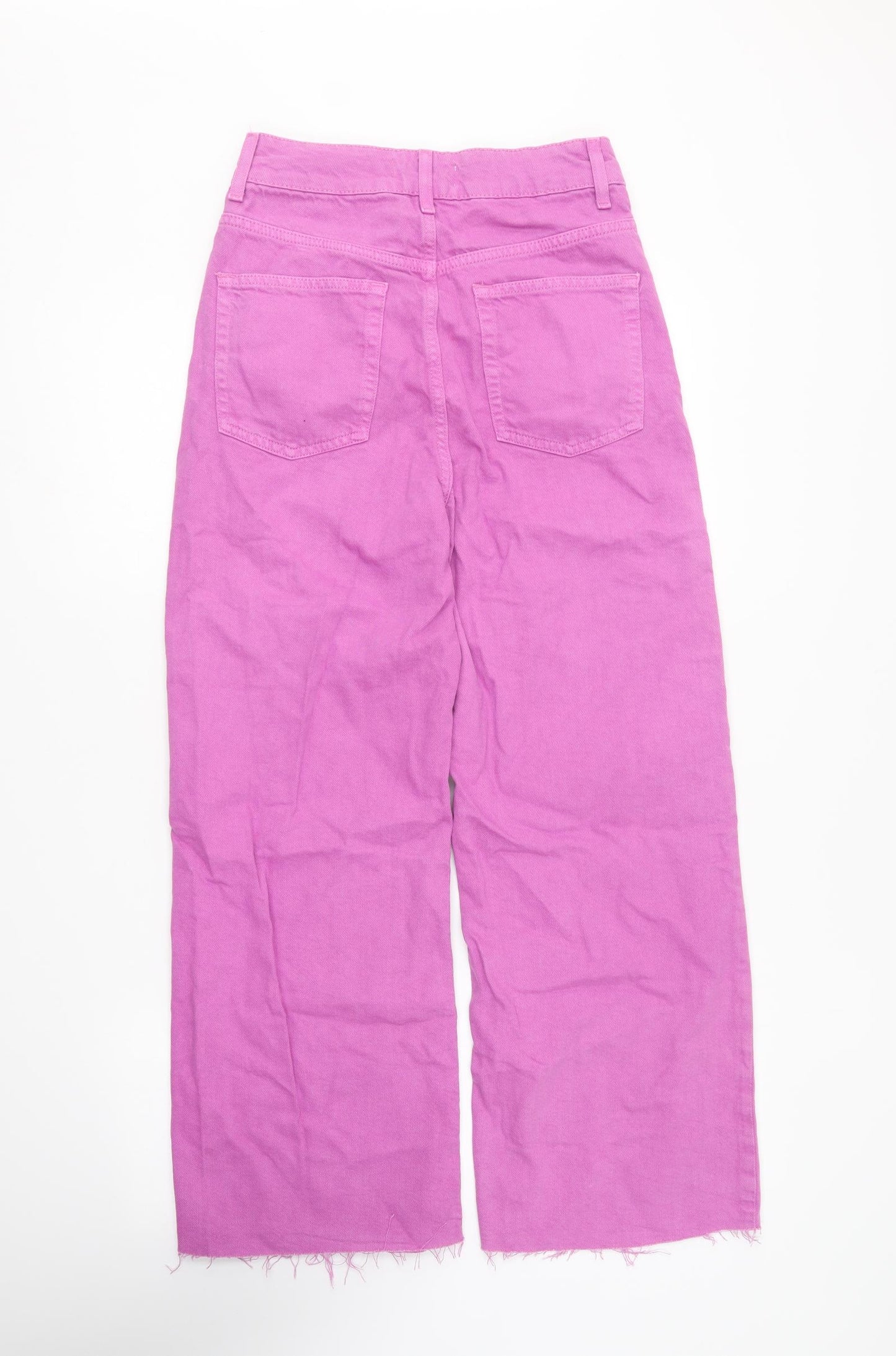 Primark Womens Purple Cotton Straight Jeans Size 8 L26 in Regular