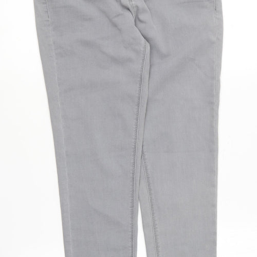 Oasis Womens Grey Cotton Skinny Jeans Size 12 L26 in Regular
