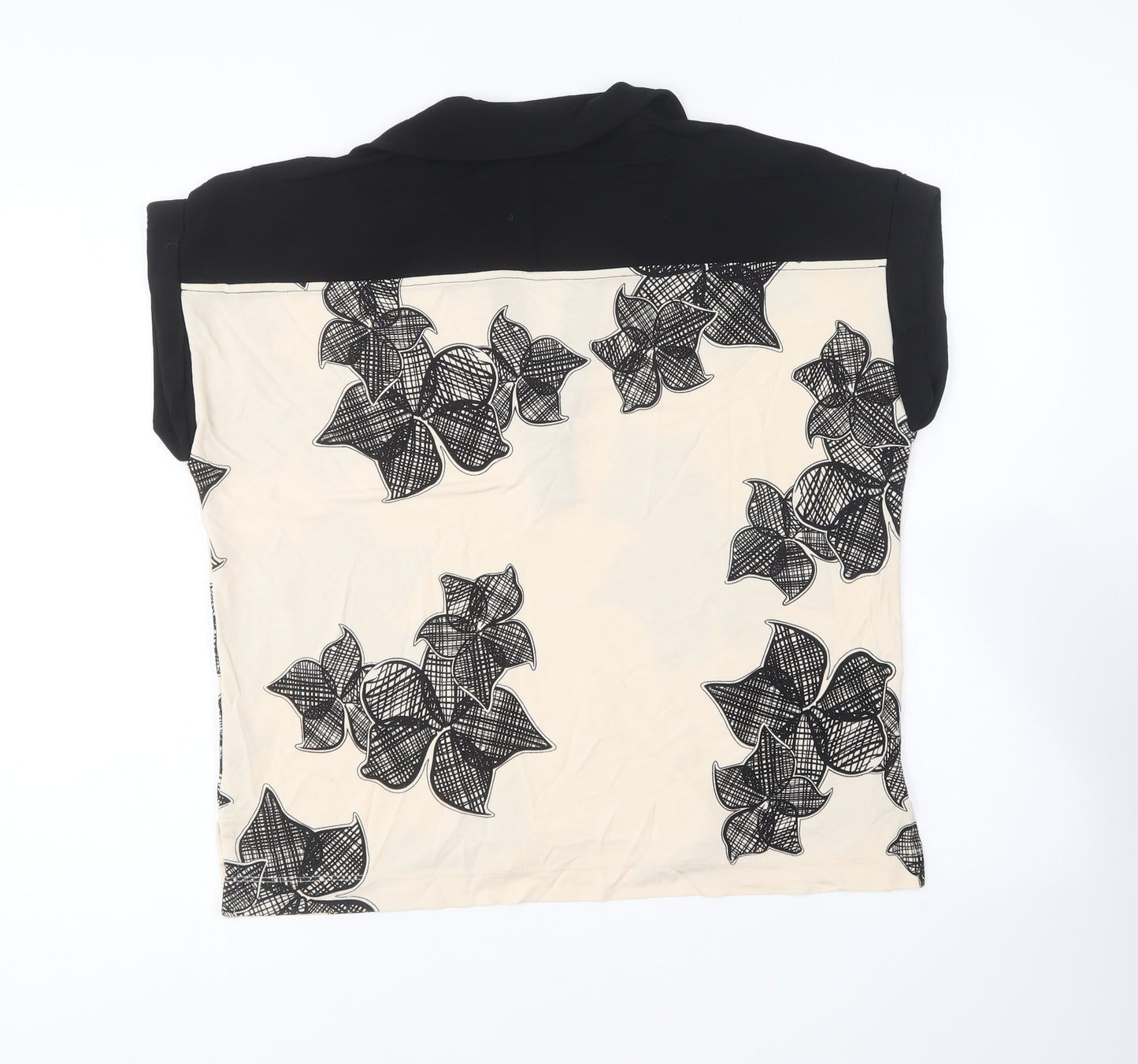 Reiss Womens Beige Polyester Basic Blouse Size M Collared