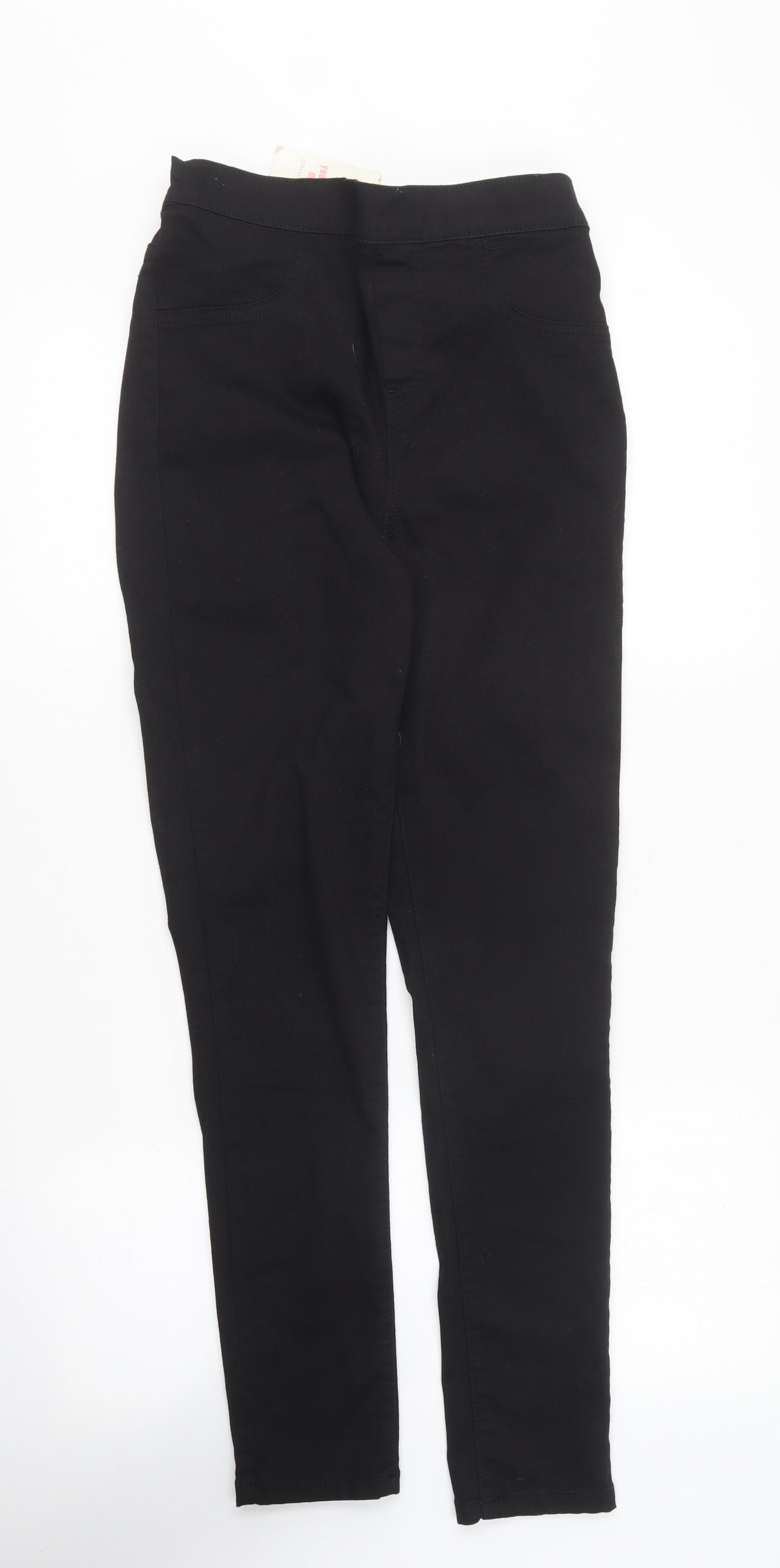 White Stuff Womens Black Cotton Jegging Leggings Size 12 L28 in