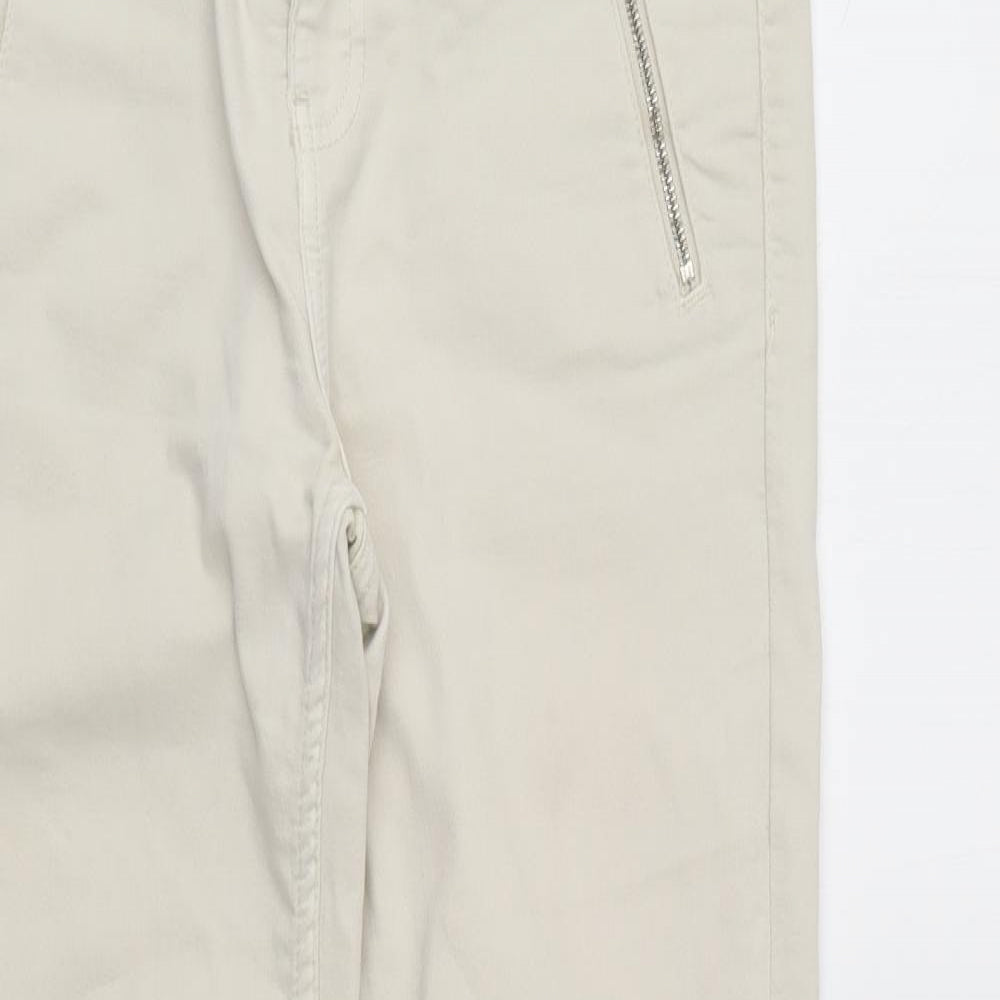 Oasis Womens Ivory Cotton Skinny Jeans Size 12 L27 in Regular