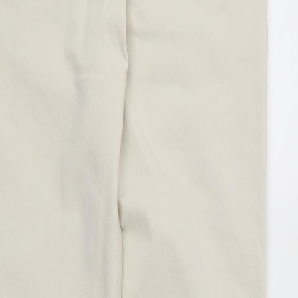 Oasis Womens Ivory Cotton Skinny Jeans Size 12 L27 in Regular