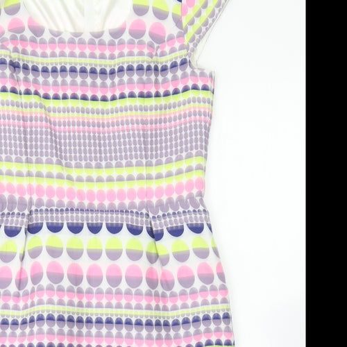 Hunters & Gatherers Womens Multicoloured Geometric Polyester Pencil Dress Size 14 Square Neck