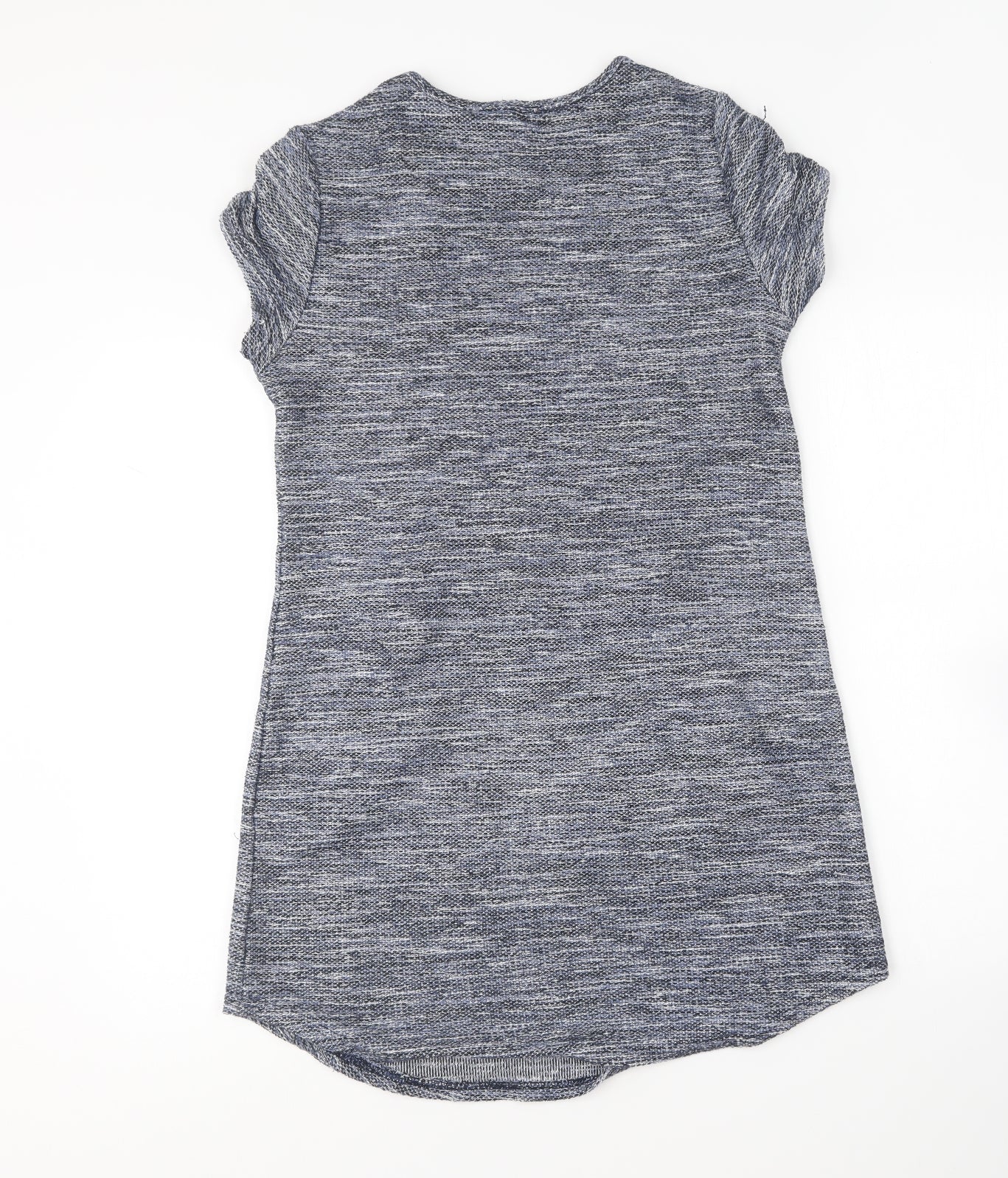 New Look Womens Blue Cotton Shift Size 12 Round Neck
