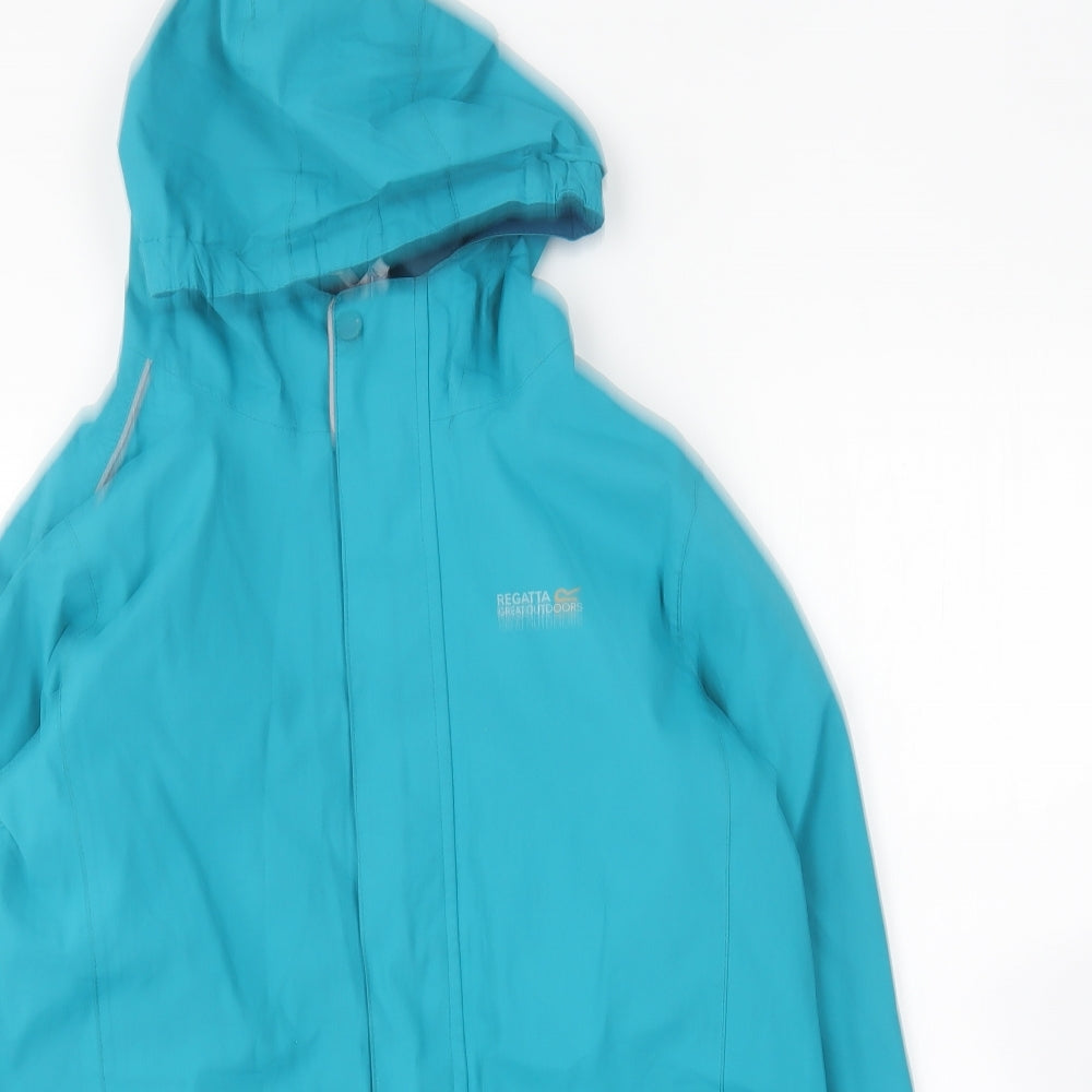 Regatta Womens Blue Rain Coat Coat Size 12