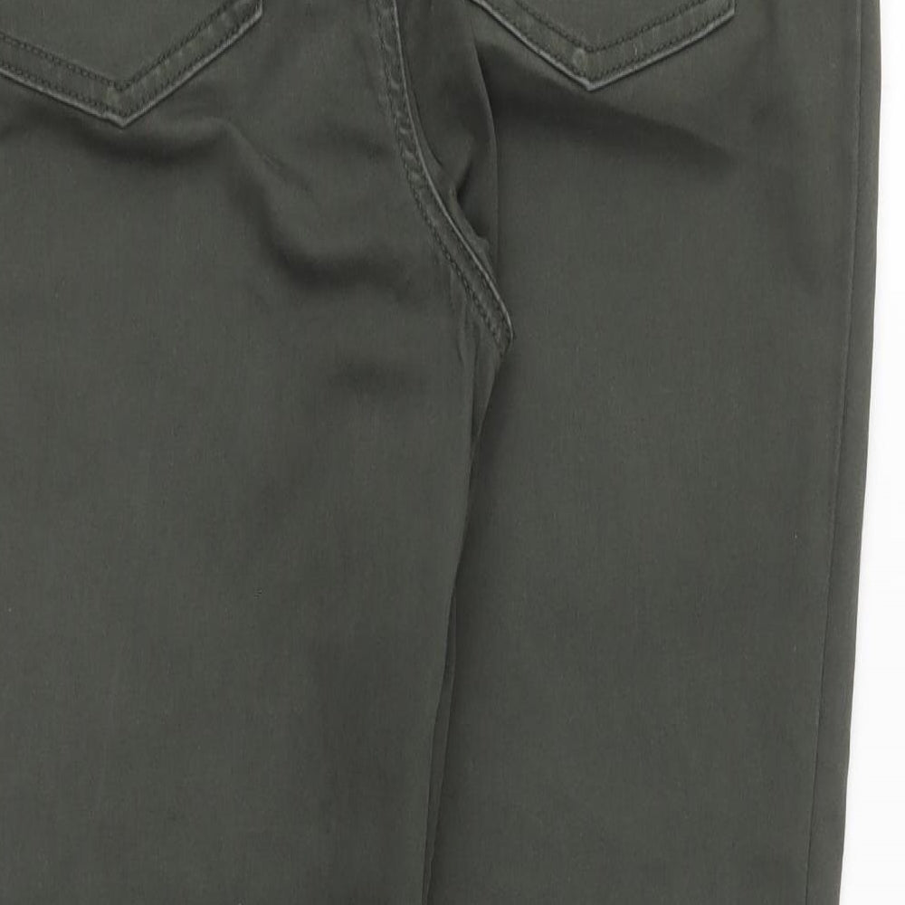 Marks and Spencer Womens Green Cotton Skinny Jeans Size 12 L27 in Regular