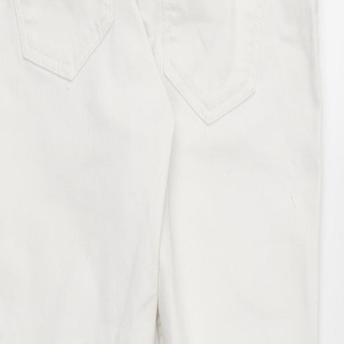 New Look Womens White Cotton Skinny Jeans Size 12 L28 in Regular
