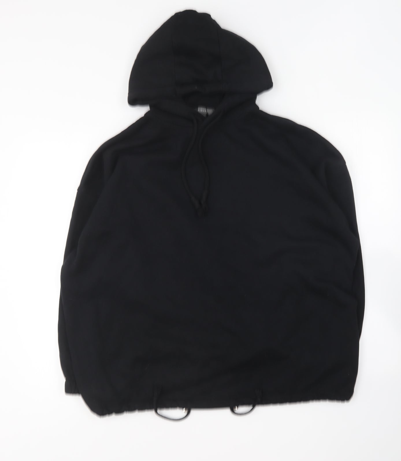 Primark Womens Black Cotton Pullover Hoodie Size 10