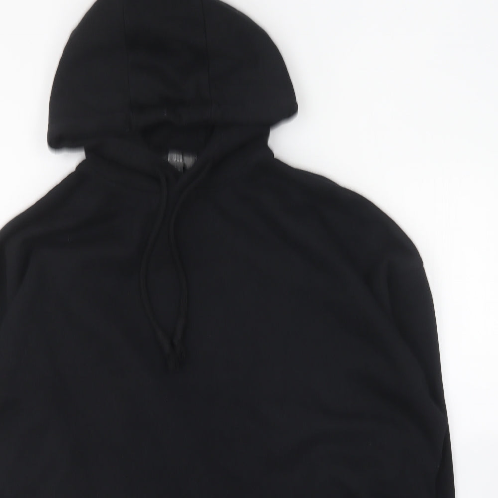 Primark Womens Black Cotton Pullover Hoodie Size 10