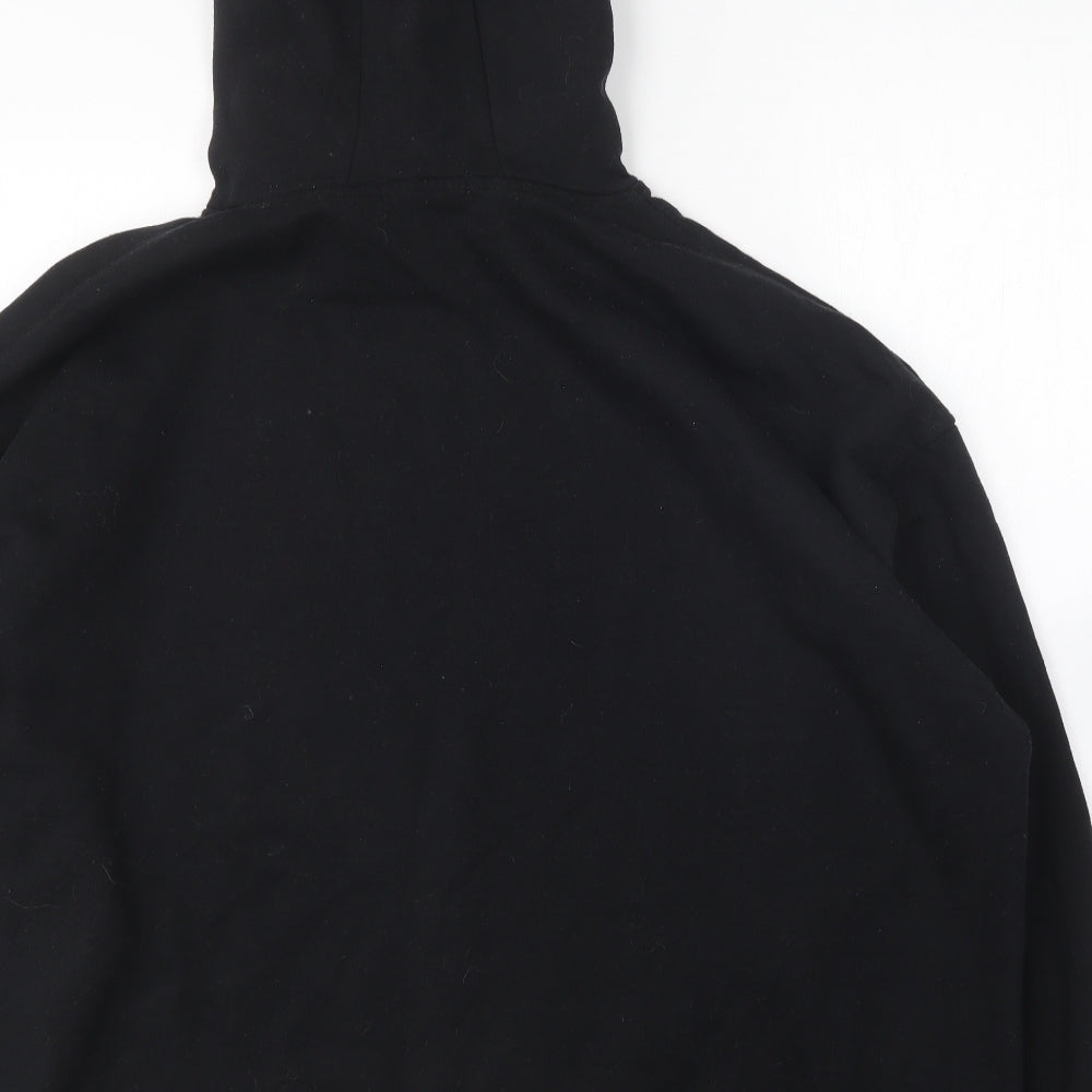 Primark Womens Black Cotton Pullover Hoodie Size 10