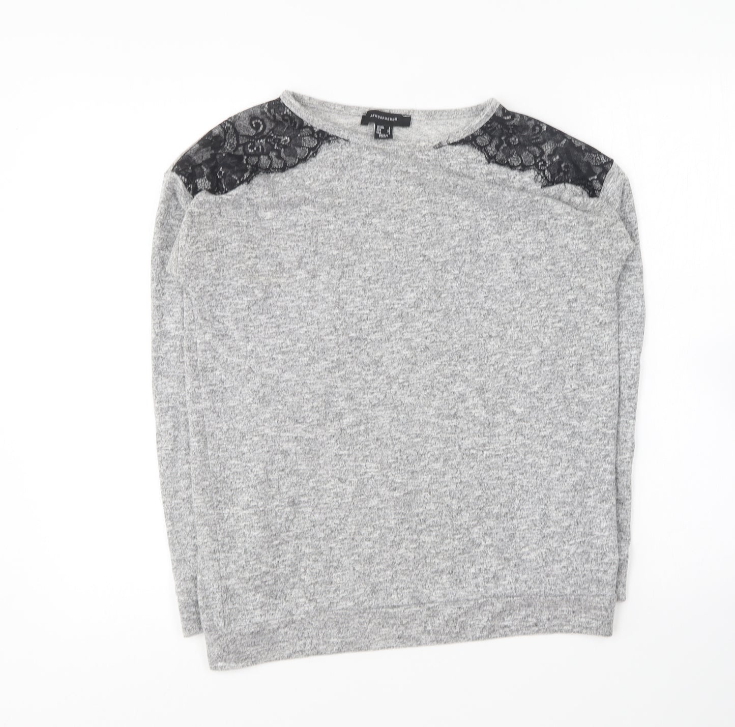 Primark Womens Grey Round Neck Polyester Pullover Jumper Size 8