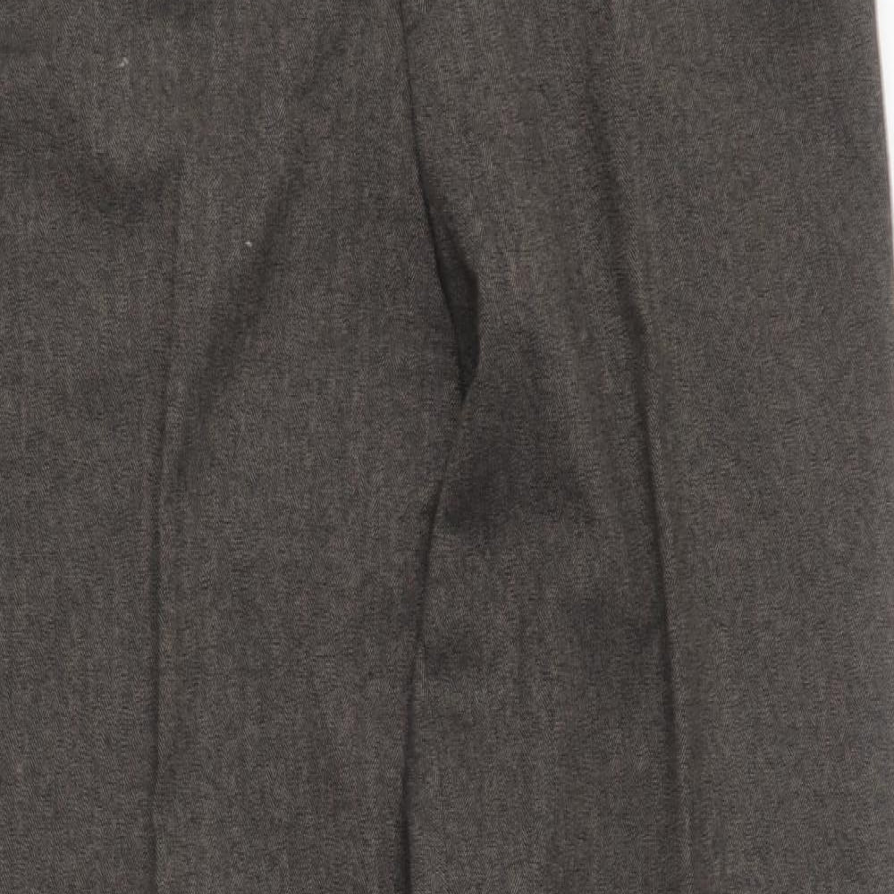 Remusr Mens Brown Polyester Trousers Size 34 in L29 in Regular