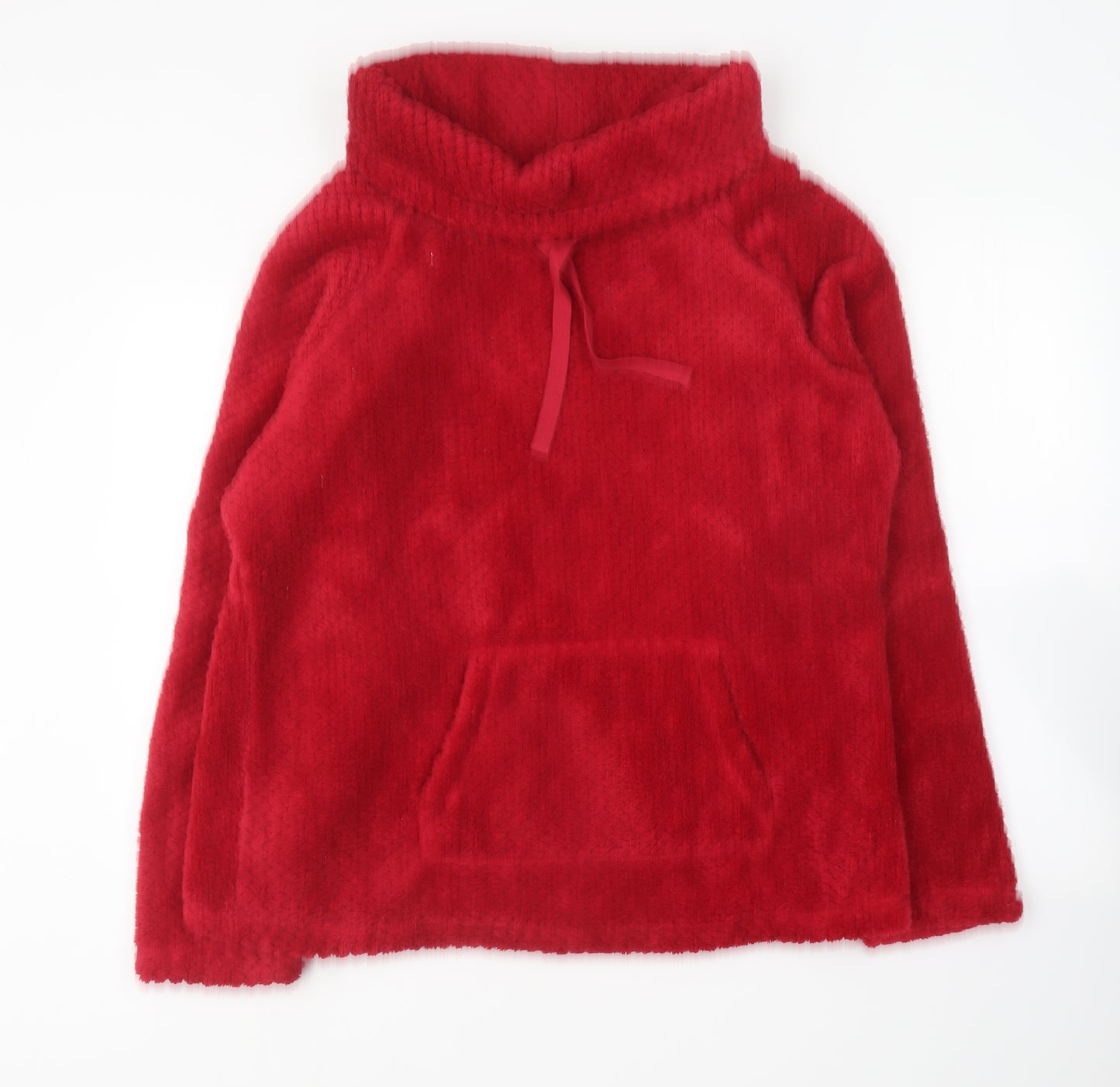 F&F Womens Red Roll Neck Polyester Pullover Jumper Size L - Loungewear