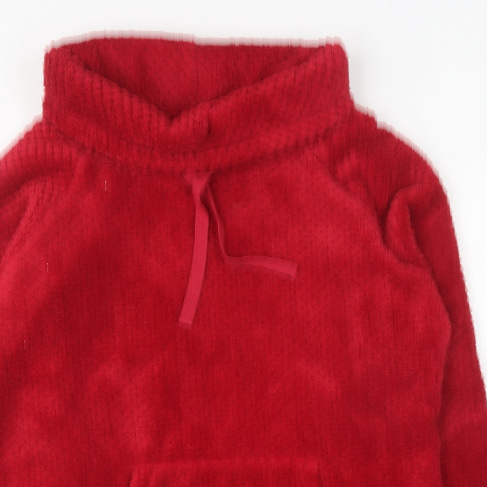 F&F Womens Red Roll Neck Polyester Pullover Jumper Size L - Loungewear