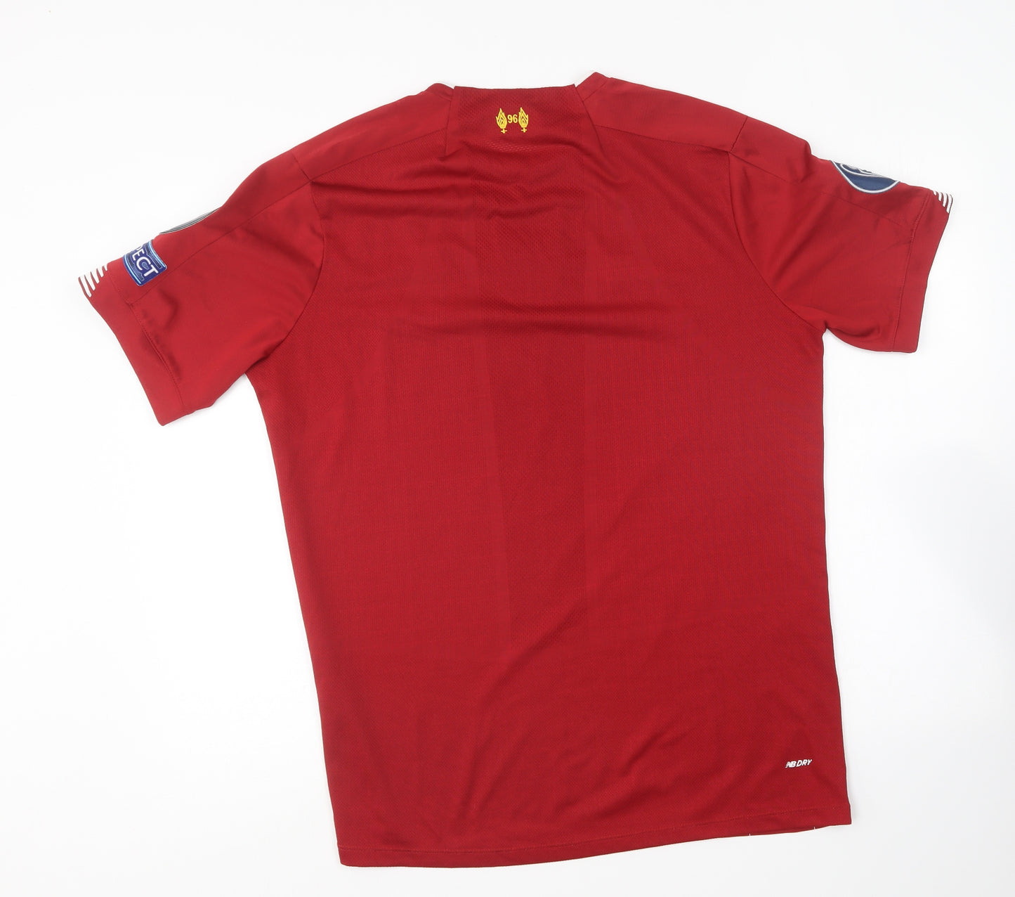 New Balance Mens Red Polyester T-Shirt Size XL Round Neck - Liverpool LFC