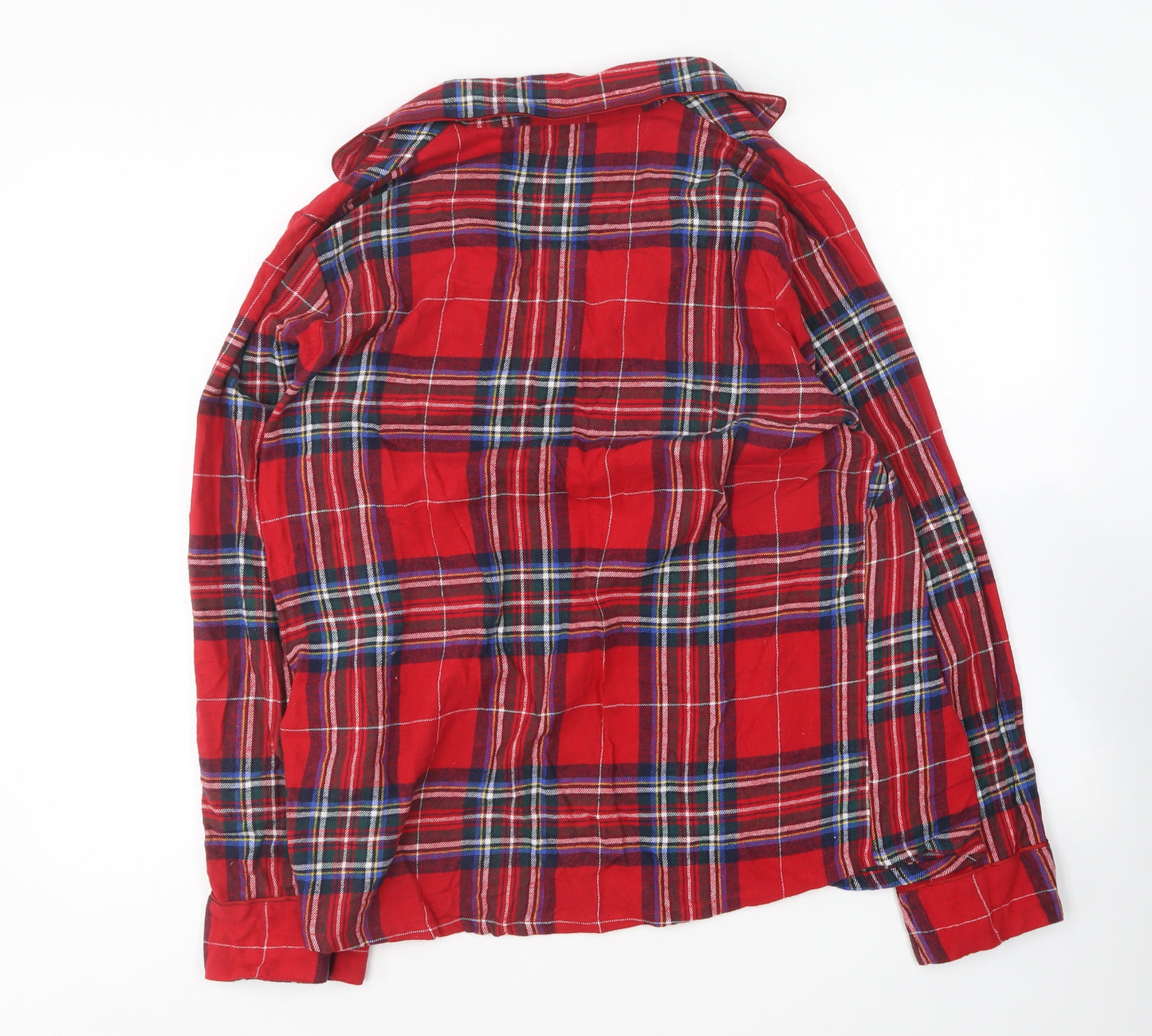 Primark Womens Red Plaid Cotton Top Nightshirt Size 14