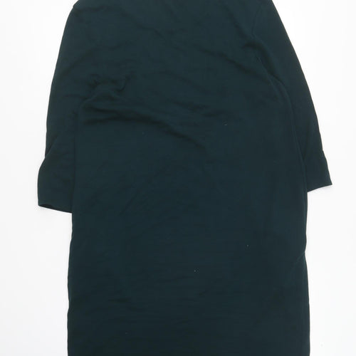 Preworn Womens Green Viscose Shift Size 16 Round Neck