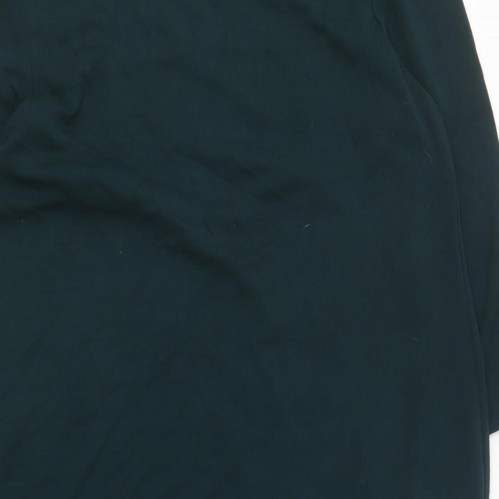 Preworn Womens Green Viscose Shift Size 16 Round Neck