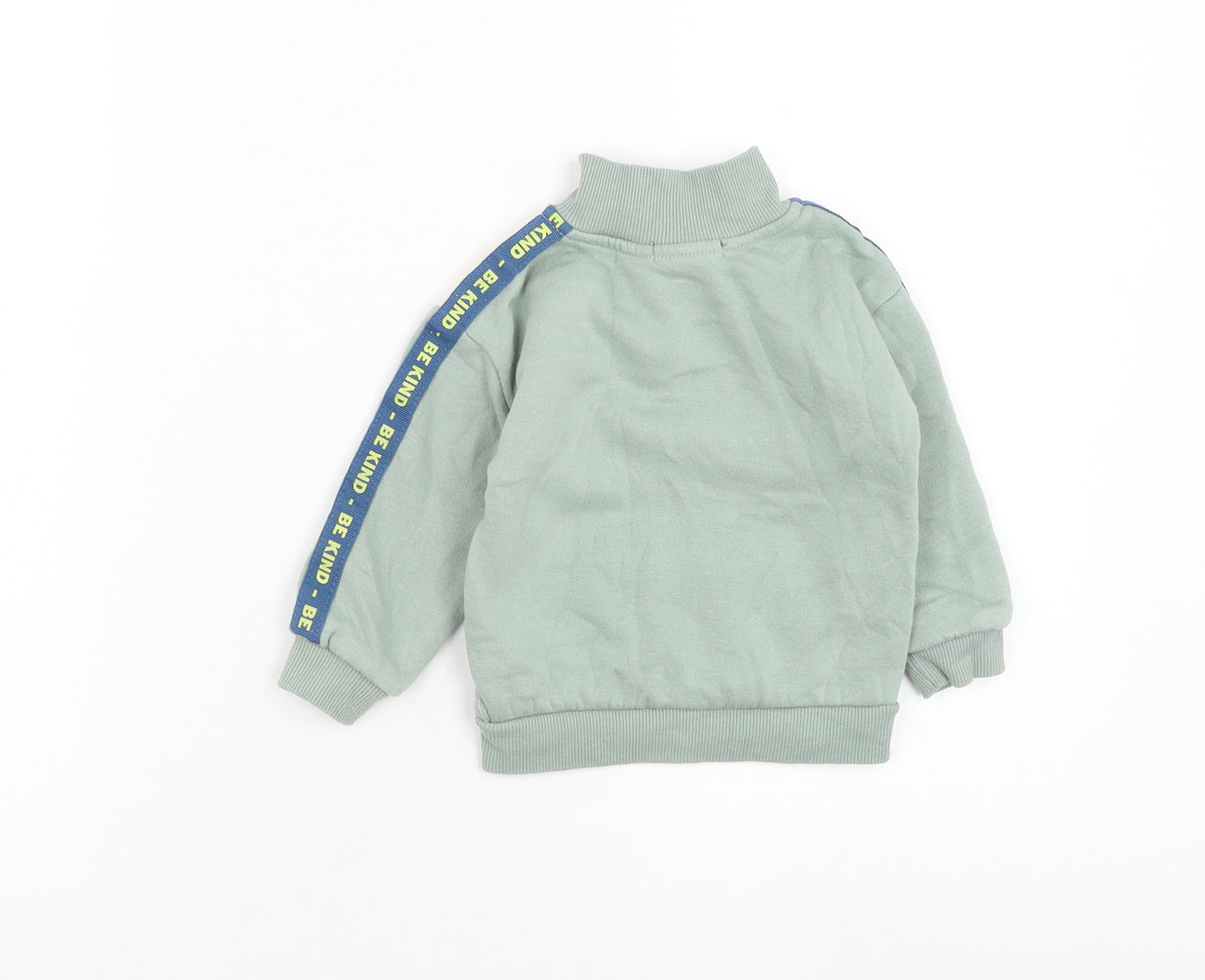 Primark Boys Green Cotton Pullover Jumper Size 12-18 Months Pullover