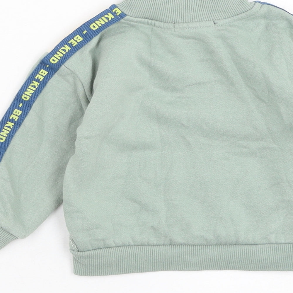 Primark Boys Green Cotton Pullover Jumper Size 12-18 Months Pullover