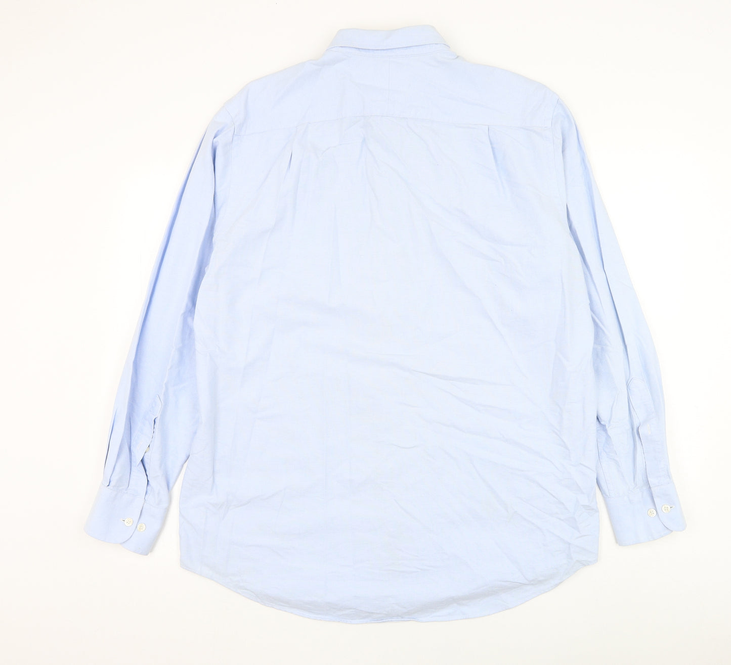 Charles Tyrwhitt Mens Blue Polyester Dress Shirt Size L Collared Button