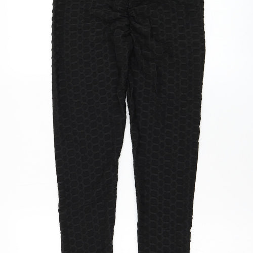 Preworn Womens Black Polyester Compression Leggings Size L L28 in Regular Pullover