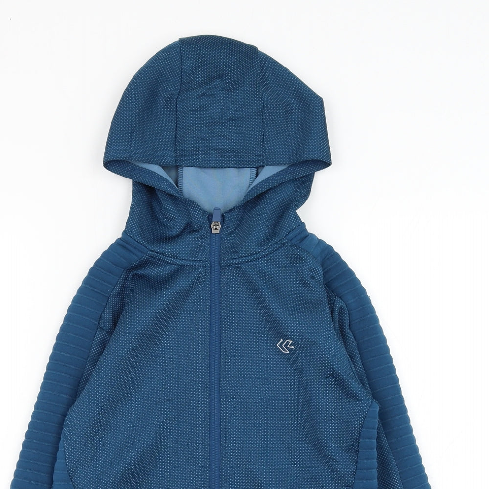Dunnes Stores Boys Blue Polyester Full Zip Hoodie Size 7-8 Years Zip