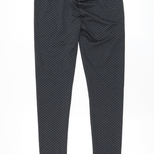 Preworn Womens Grey Polyester Compression Leggings Size L L26 in Regular Pullover