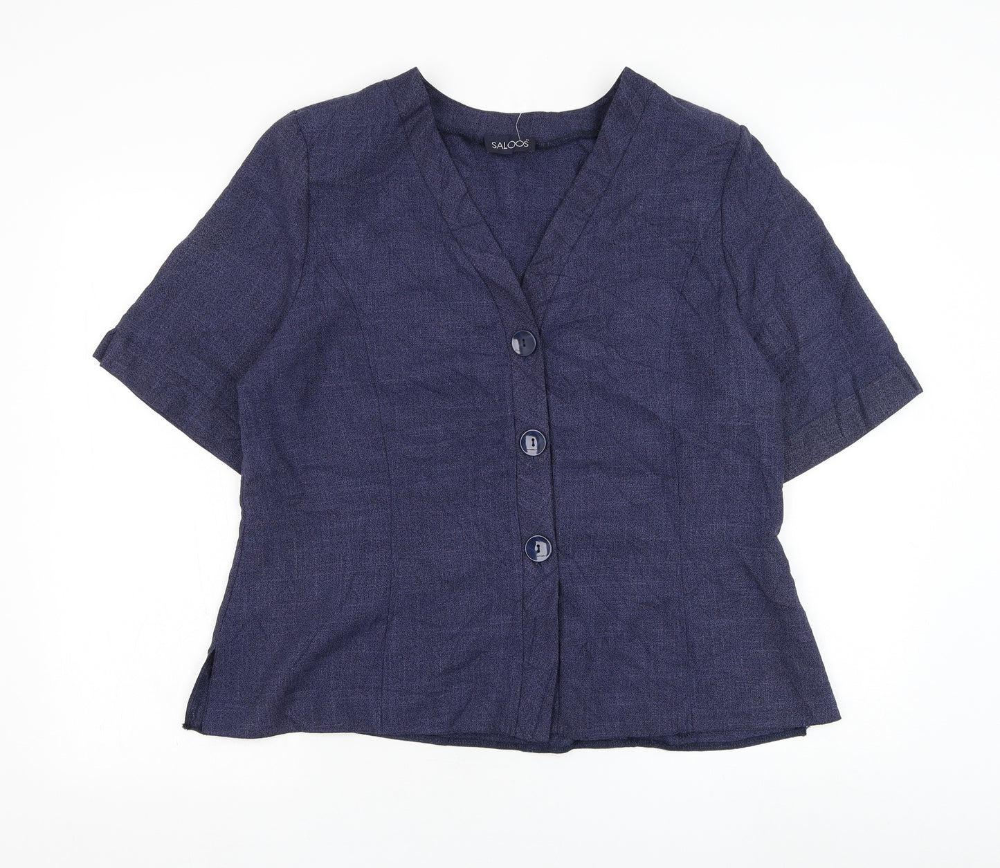 Saloos Womens Blue Jacket Blazer Size 18 Button