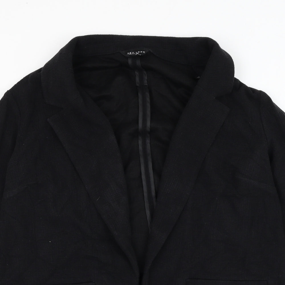 New Look Womens Black Jacket Blazer Size 14