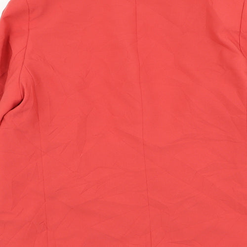 Slimma Womens Pink Jacket Blazer Size 12 Button