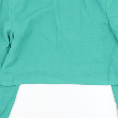 Reldan Womens Green Jacket Blazer Size 14 Button