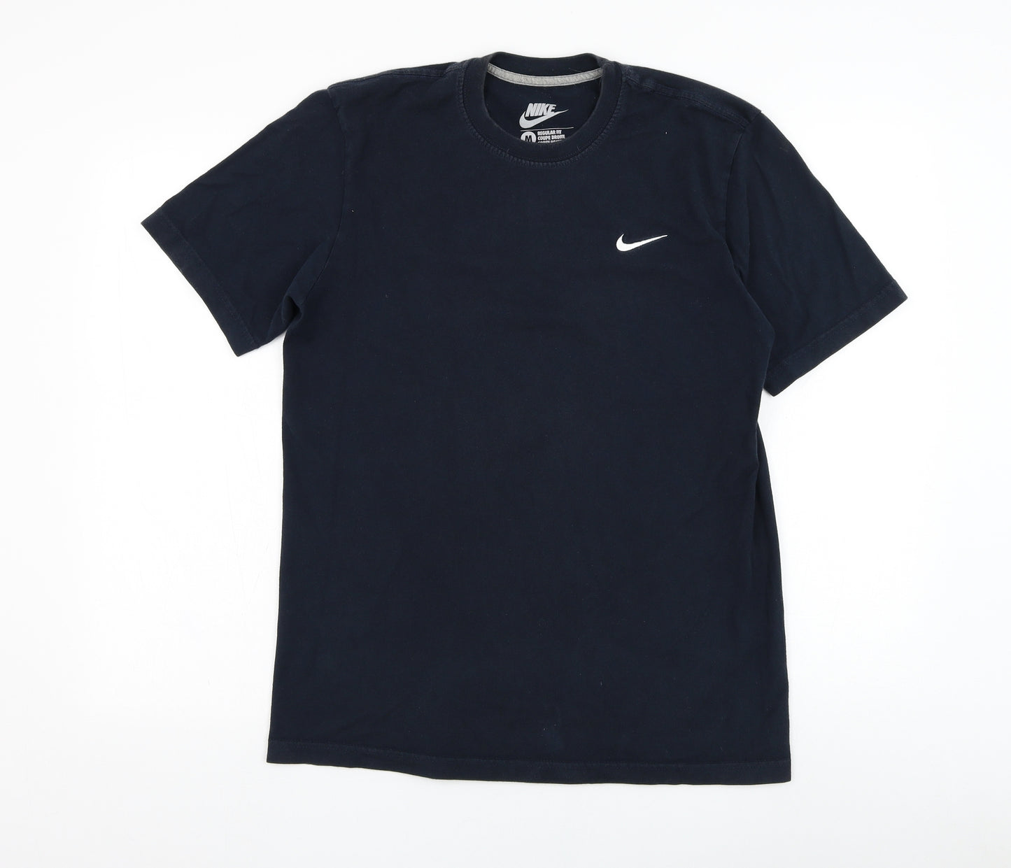Nike Mens Blue Polyester T-Shirt Size M Round Neck